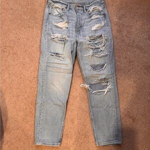 American Eagle Outfitters Light Blue Distressed Men's Jeans